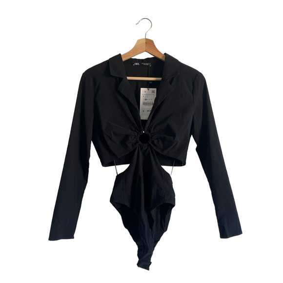 Zara Tops - Zara Black Cutout Bodysuit